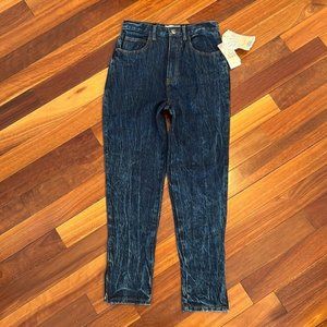 Vintage New Stefano World Wide Jeans Zipper Bottom High Waist Size 14